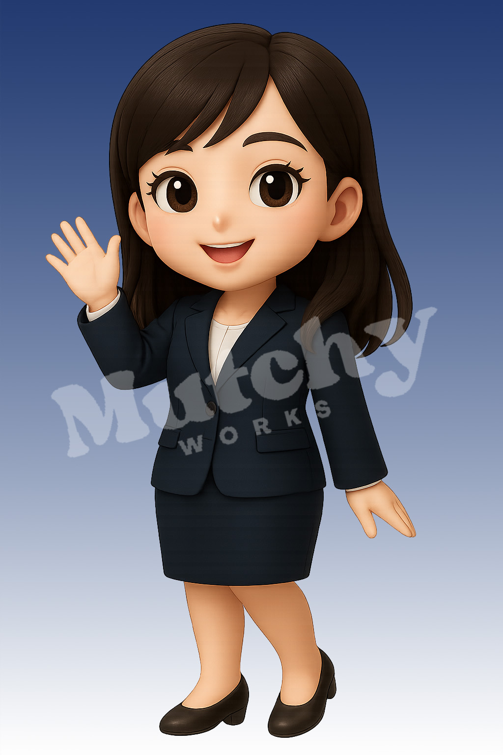 KOKOROのポーズ10
スーツ姿でショルダーバッグを肩にかけて通勤する女性のポーズ